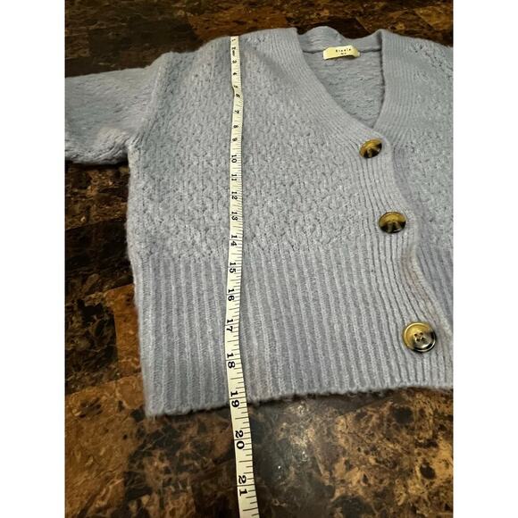 Women's Light Blue Cardigan Sweater - Picture 8 of 11